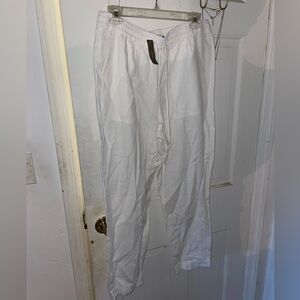 NWT J. Crew white comfy summer pants